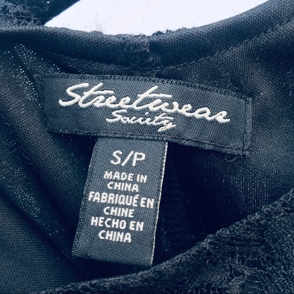 Streetwear Society Dress Womens Small Little Black Lace Sleeveless Scoop Neck - Picture 3 of 13